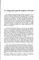 La emigración agrícola italiana a Francia