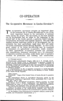 The co-operative movement in Czecho-Slovakia