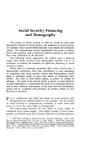 Social security financing and demography