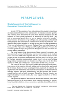 Social aspects of the follow-up to the Asian financial crisis