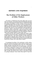 The problem of the employment of older workers