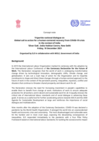 Concept note: tripartite national dialogue on global call to action for a human-centered recovery from COVID-19 crisis in the context of India