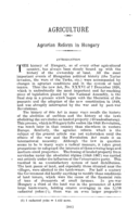 Agrarian reform in Hungary