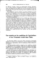 Une enquête sur les conditions de l'agriculture et sur l'économie rurale dans l'Inde