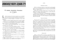 El trabajo doméstico femenino en el Japón