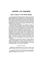 Native progress in the British Empire