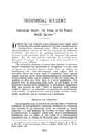 Industrial health: its value in the public health service