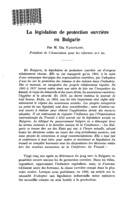 La législation de protection ouvrière en Bulgarie