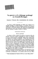 La guerre et le chômage prolongé en Grande-Bretagne: annexe: l'oeuvre des commissions de revision