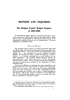 The Belgian family budget enquiry of 1928-1929
