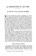 Le coût de la vie et les prix de détail