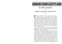 El XIII Congreso de la Alianza Cooperativa Internacional
