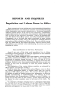 Population and labour force in Africa