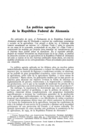 La política agraria de la República Federal de Alemania