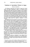 Conditions of agricultural workers in Japan