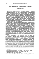 The housing of agricultural workers in Germany