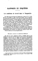 Les conditions de travail dans le Tanganyika
