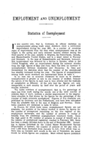 Statistics of unemployment