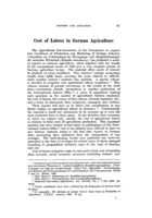 Cost of labour in German agriculture