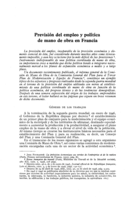 Previsión del empleo y política de mano de obra en Francia