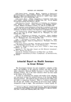 Actuarial report on health insurance in Great Britain