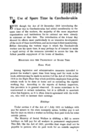 The use of spare time in Czechoslovakia