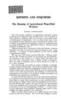 The housing of agricultural wage-paid workers