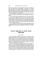 Factory inspection in South Africa: 1932-1936