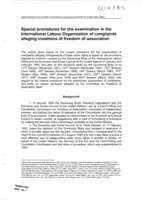 Special procedures for the examination in the International Labour Organization of complaints alleging violations of freedom of association: digest of decisions and principles of the Freedom of Association Committee