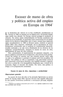 Escasez de mano de obra y política activa del empleo en Europa en 1964