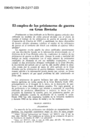 El empleo de los prisioneros de guerra en Gran Bretaña