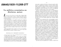 La política económica en distintos países