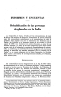 Rehabilitación de las personas desplazadas en la India