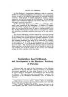Immigration, land settlement, and development in the mandated territory of Palestine