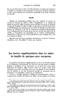 Les heures supplémentaires dans les mines de houille de quelques pays européens