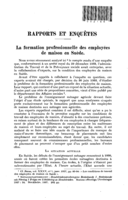 La formation professionnelle des employées de maison en Suède