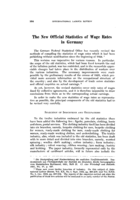 The new official statistics of wage rates in Germany