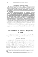 Les conditions du travail à Hong-Kong en 1934