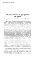 El planeamiento de postguerra en Suecia: la política monetaria, de inversión y de empleo