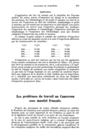 Les problèmes du travail au Cameroun sous mandat français