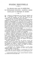 Les absences pour cause de maladie dans les établissements industriels, considérées comme sources pour les statistiques de maladie