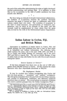 Indian labour in Ceylon, Fiji, and British Malaya