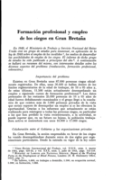 Formación profesional y empleo de los ciegos en Gran Bretaña