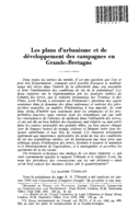 Les plans d'urbanisme et de développement des campagnes en Grande-Bretagne