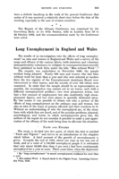 Long unemployment in England and Wales