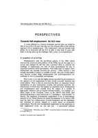 Towards full employment: an ILO view