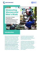Measuring women and men’s work: summary of main findings and recommendations from a joint ILO and World Bank study in Sri Lanka