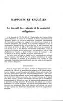 Le travail des enfants et la scolarité obligatoire