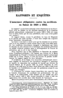 L'assurance obligatoire contre les accidents en Suisse de 1928 à 1932