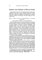 Enquiries into conditions of work in Sweden